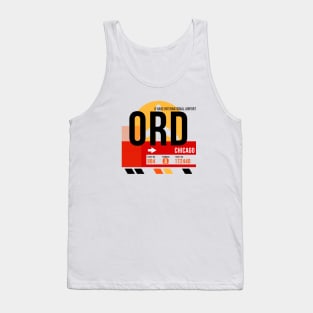 Chicago O'Hare (ORD) Airport // Sunset Baggage Tag Tank Top